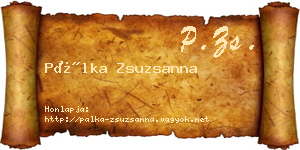 Pálka Zsuzsanna névjegykártya
